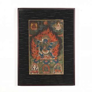 A Tibetan Thangka of Vajrakilaya