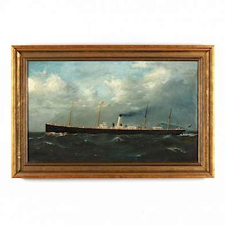 Antique Portrait of the Steamship <i>Manhattan</i>