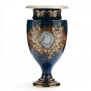 Gilt Decorated Sevres Style Porcelain Urn
