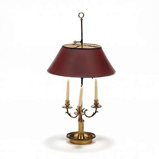 A French Gilt Bronze Bouillotte Lamp