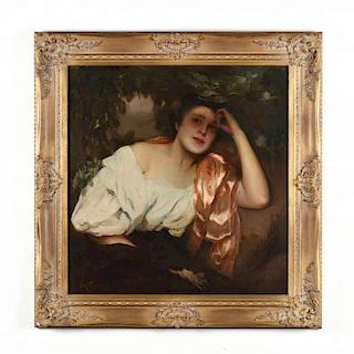 Jos- Mar-a Tamburini (Spanish, 1856-1932), Portrait of a Beauty