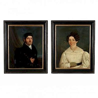 Continental School (19th century), A Pair of Portraits