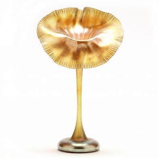 L.C. Tiffany, Favrile Jack-in-the-Pulpit Vase
