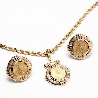 Gold Coin Jewelry Suite