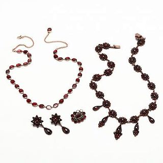 Victorian Gold Filled Bohemian Garnet Collection