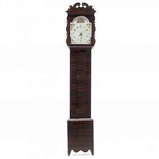 North Carolina Paint Decorated Tall Case Clock
