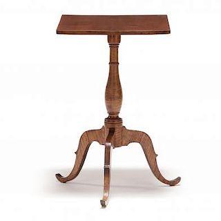 New England Federal Tiger Maple Candlestand