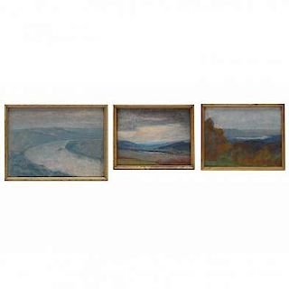 Joseph Henry Gest (OH, 1859-1935), Three Landscapes