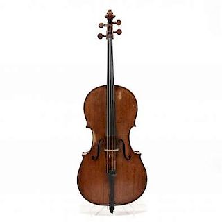 19th Century Continental Cello With Manuscript Pressenda Label