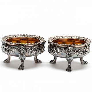 A Pair of Philadelphia Coin Silver Master Salts