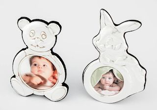 Pair of Sterling Silver Baby Frames