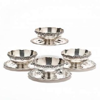 A Set of Four Bowls and Four Plates by Tiffany & Co.