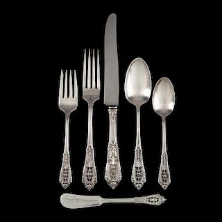 Wallace "Rose Point" Sterling Silver Flatware Service