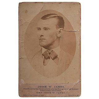 Cabinet Card of Jesse James 