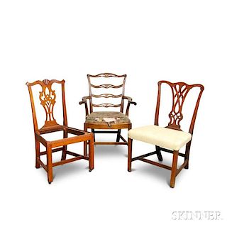 Three Chippendale Mahogany Chairs