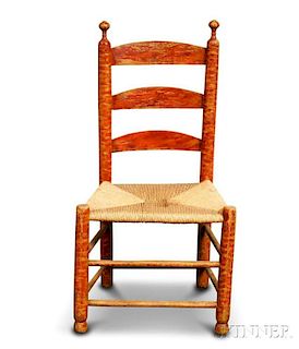 Grain-painted Ladder-back Side Chair