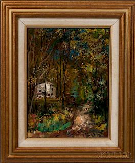 Vladimir Lebedev (Russian, 1910-1989)    House in an Autumn Wood