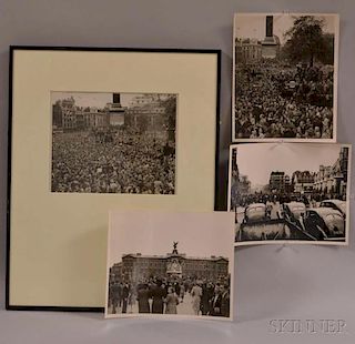 British School, 20th Century      Four Photographs of VE Day Celebrations in London