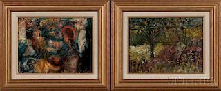 Vladimir Lebedev (Russian, 1910-1989)    Two Paintings with Female Figures