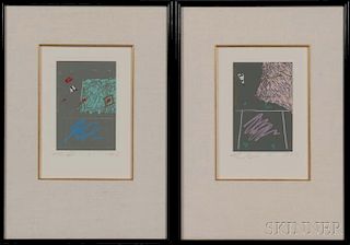 American School, 20th Century    Two Abstract Prints