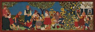 Ilse Breit (Austrian, 20th Century)      Sunflowers   From Professor Cizek's Juvenile Art Class