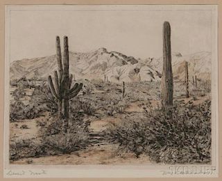 William Cheesborou Ostrander (American, 1858-1934)      Desert Waste