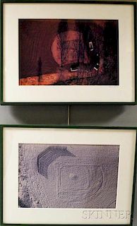 Alex MacLean (American, b. 1947)      Four Aerial View Photographs of Baseball Diamonds.