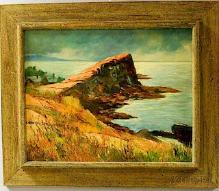 Otto Kurth (American, 1883-1965)      The Sea Wall at Lanesville, Cape Ann, Mass.