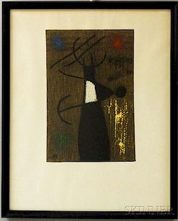 After Joan Miró (Spanish, 1893-1983)      Femme et Oiseau X/X