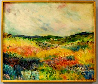 Laurence Warshaw (American, b. 1939)      Meadow Landscape, Maine.