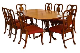 MAHOGANY WOOD CHIPPENDALE DINETTE SET