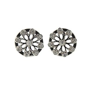 Tiffany &amp; Co 18K Gold Diamond Flower Stud Earrings