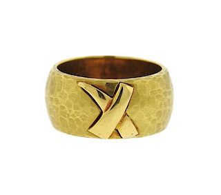 Tiffany &amp; Co Paloma Picasso 18K Gold X Band Ring