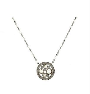 Tiffany &amp; Co Platinum Diamond Cobblestone Pendant Necklace
