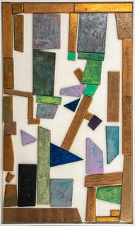 Monumental Abstract Cubist Ceramic Wall Sculpture