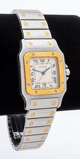 Cartier Santos 18K  Stainless Steel Quartz Watch