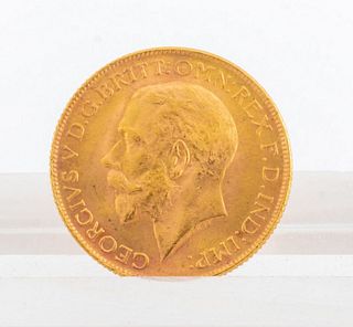 1928 George V 22K Sovereign Coin S. Africa Mint