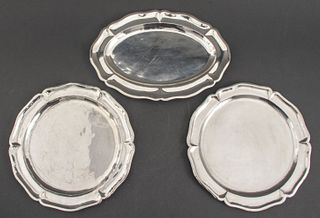 Mexican Sterling Serving Platters, 3