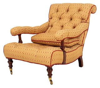 George Smith Upholstered Low Open Arm Chair