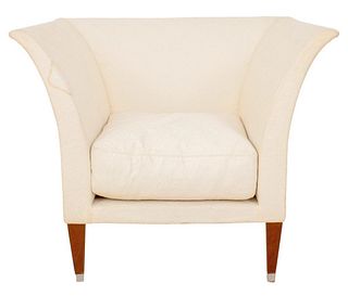 Borge Mogensen Style White Upholstered Armchair