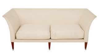 Borge Mogensen Style White Upholstered 3 Seat Sofa