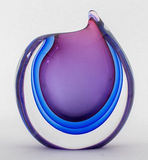 Flavio Poli for Seguso Attr. Art Glass Vase