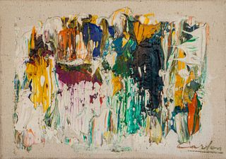 Norman Carton Abstract Composition Oil on Canvas