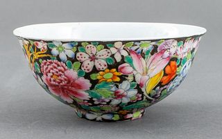 Chinese Famille Noire Porcelain Bowl