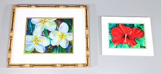 Group of Two Offset Lithographs, Flowers