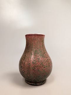 Qianlong-Style "Peach-bloom" Porcelain Vase