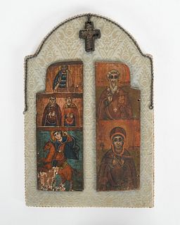 Polychromed Fragments of an Eastern Orthodox Icon