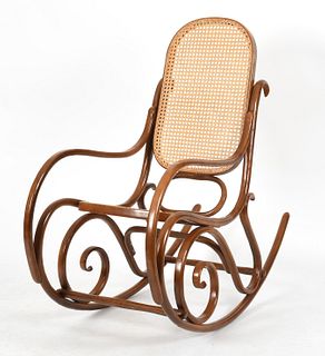 Thonet Bentwood and Caned Rocking Chair
