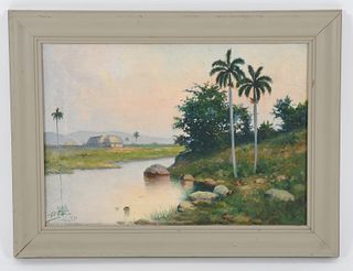 Juan Gil Garcia (Cuba,1879 - 1932) Oil on Canvas