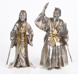 A Pair of Japanese Showa Period Figures